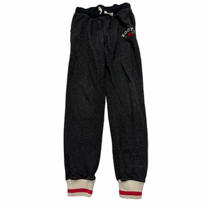 Roots Cabin Kids Charcoal Grey Joggers Red Accents Youth Unisex Size 12 Athletic